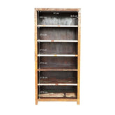 Liberty Indian Style Wooden Bookcase With 6 Shelves Natural
